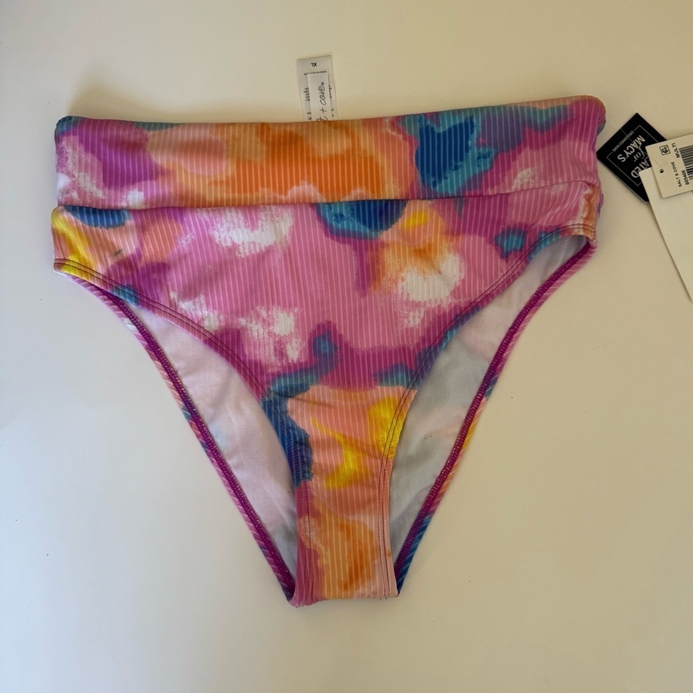 - NWT Salt + Cove Juniors' Tie-Dyed Bikini Bottoms large - Picture 4 of 5